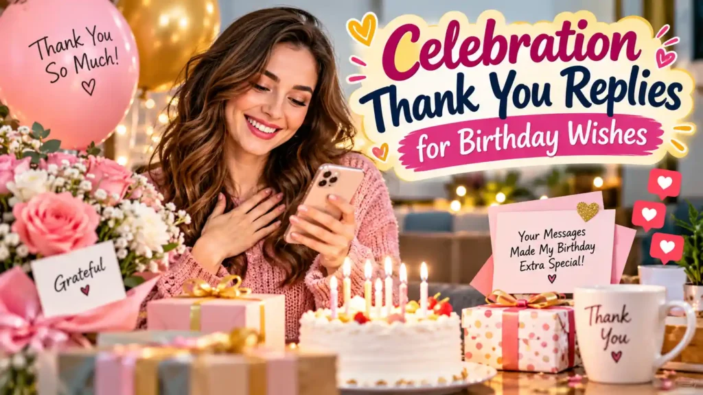 Celebration Thank You Replies for Birthday Wishes