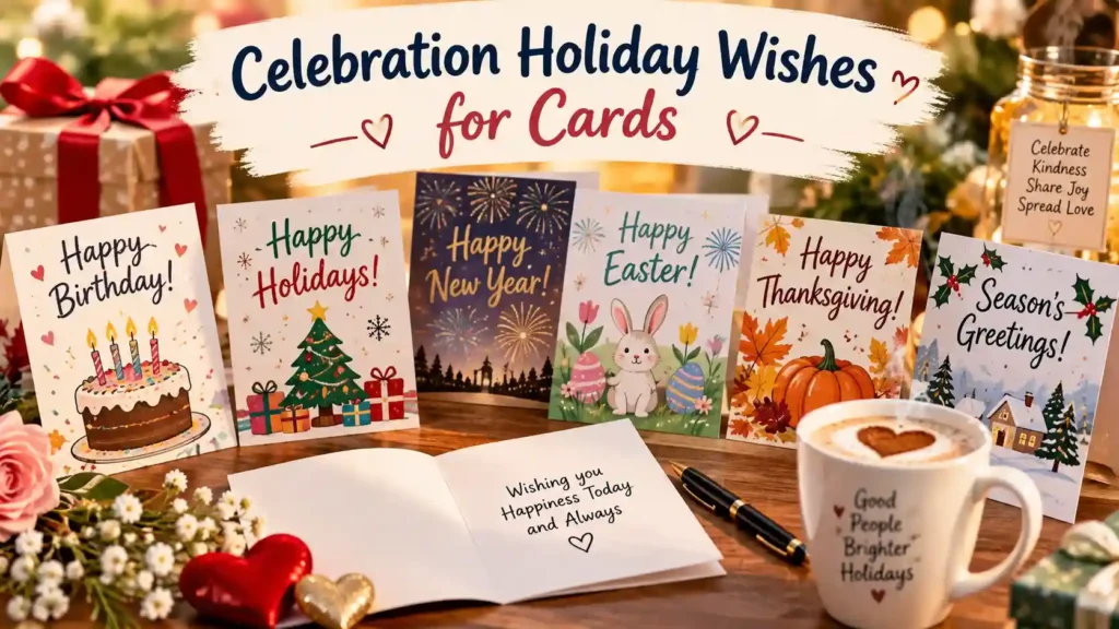 Celebration Holiday Wishes for Cards