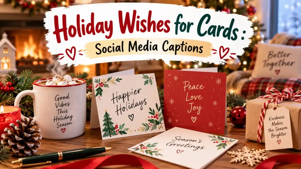 Holiday Wishes for Cards : Social Media Captions