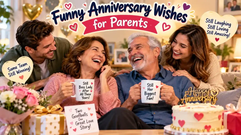 Funny Anniversary Wishes for Parents