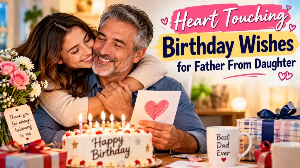 Short Heart Touching Birthday Wishes for Father From Daughter