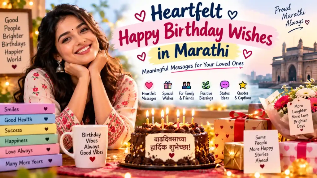 Heartfelt Happy Birthday Wishes in Marathi in English