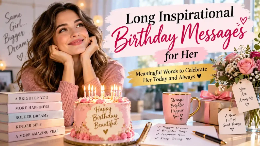 Long Inspirational Birthday Messages for Her