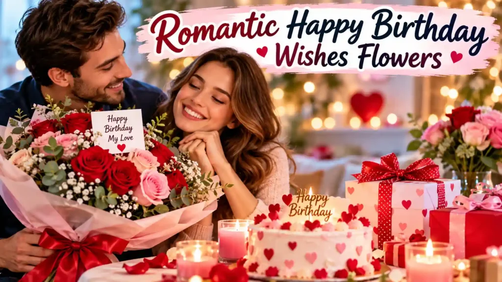 Romantic Happy Birthday Wishes Flowers