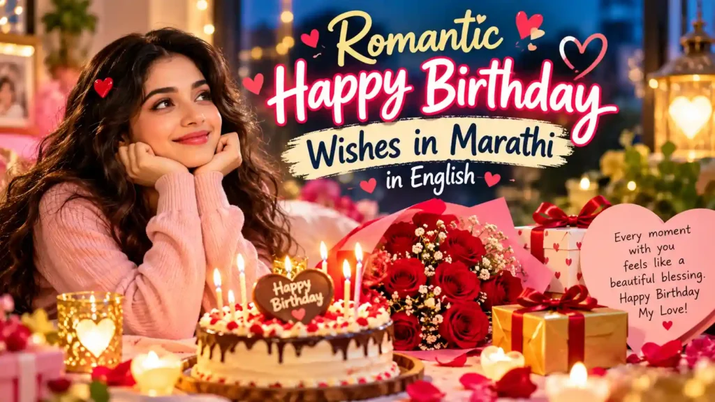 Romantic Happy Birthday Wishes in Marathi in English