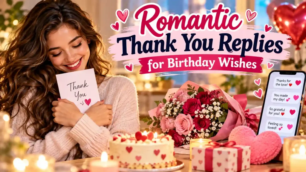 Romantic Thank You Replies for Birthday Wishes