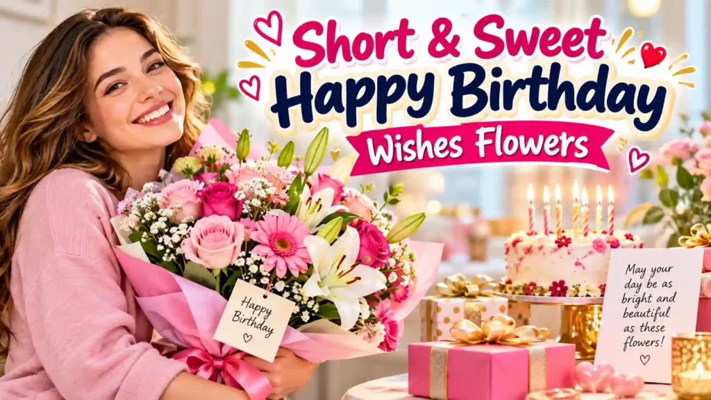 Short & Sweet Happy Birthday Wishes Flowers