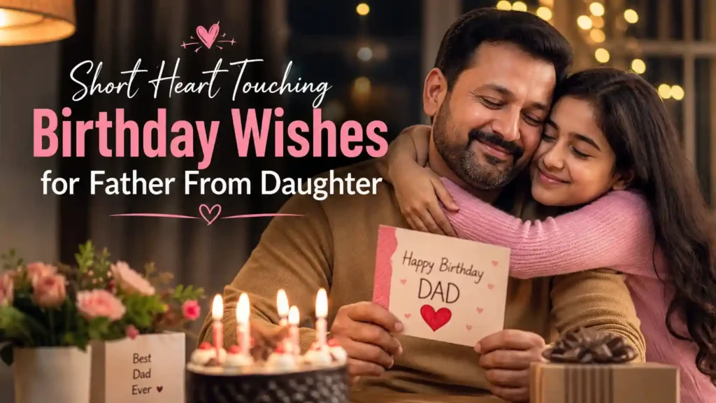 Short Heart Touching Birthday Wishes for Father From Daughter