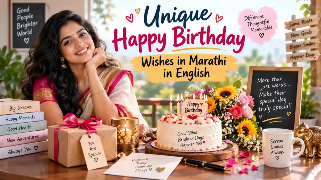 Unique Happy Birthday Wishes in Marathi in English