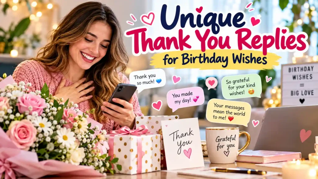 Unique Thank You Replies for Birthday Wishes