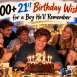 21st birthday wishes for a boy