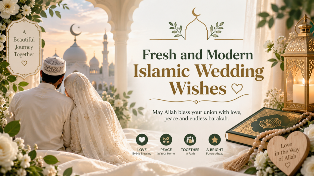 Fresh and Modern Islamic Wedding Wishes