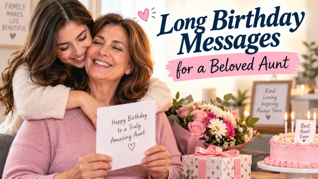 Long Birthday Messages for a Beloved Aunt