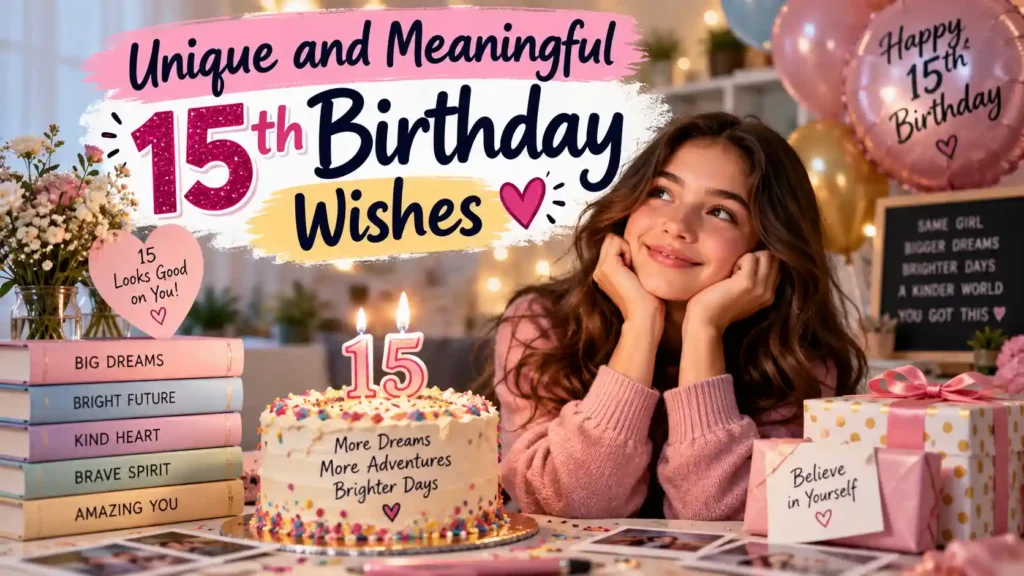 Unique and Meaningful 15th Birthday Wishes