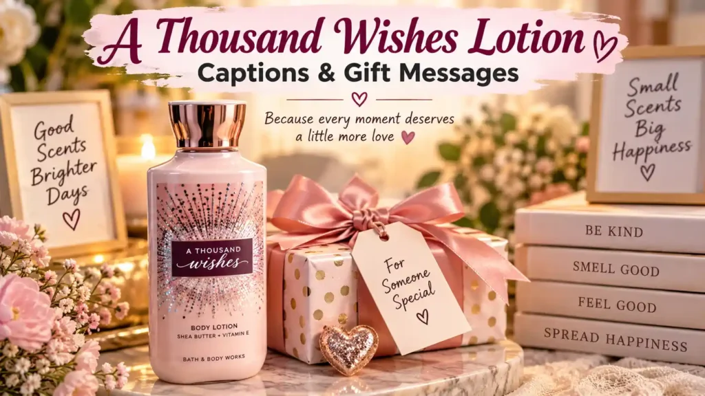 A Thousand Wishes Lotion Captions & Gift Messages