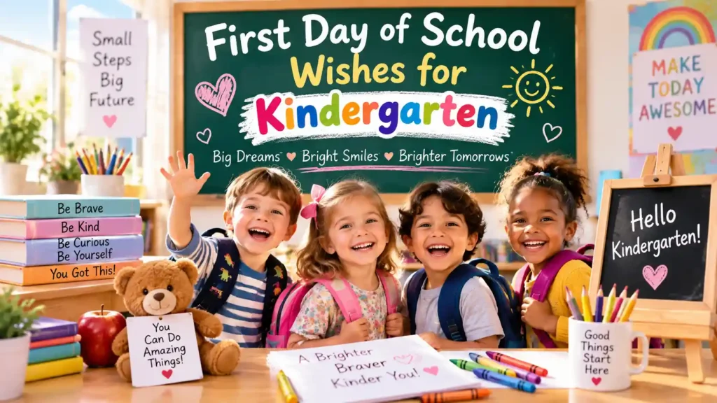 First Day of School Wishes for Kindergarten