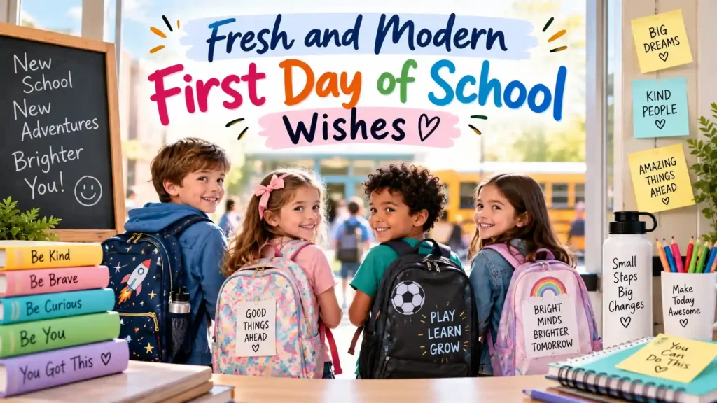  Fresh and Modern First Day of School Wishes