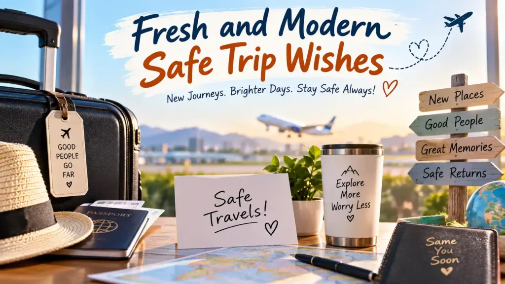 Fresh and Modern Safe Trip Wishes