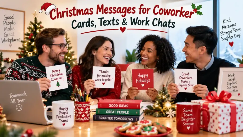 Christmas Messages for Coworker Cards, Texts & Work Chats