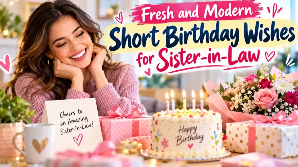 Fresh and Modern Short Birthday Wishes for Sister-in-Law
