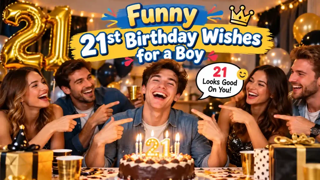 Funny 21st Birthday Wishes for a Boy