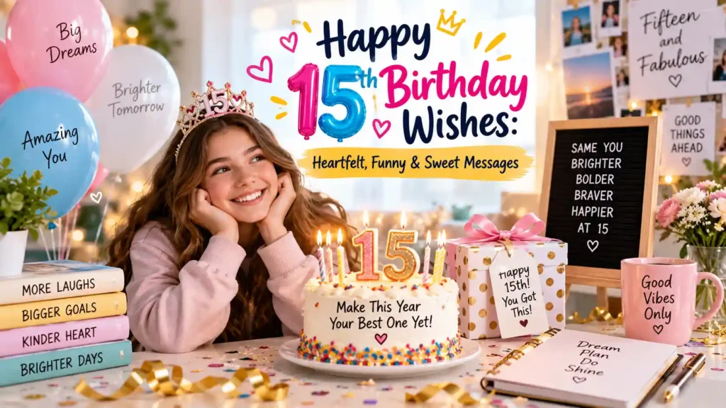 happy 15th birthday wishes
