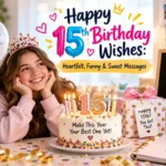 happy 15th birthday wishes