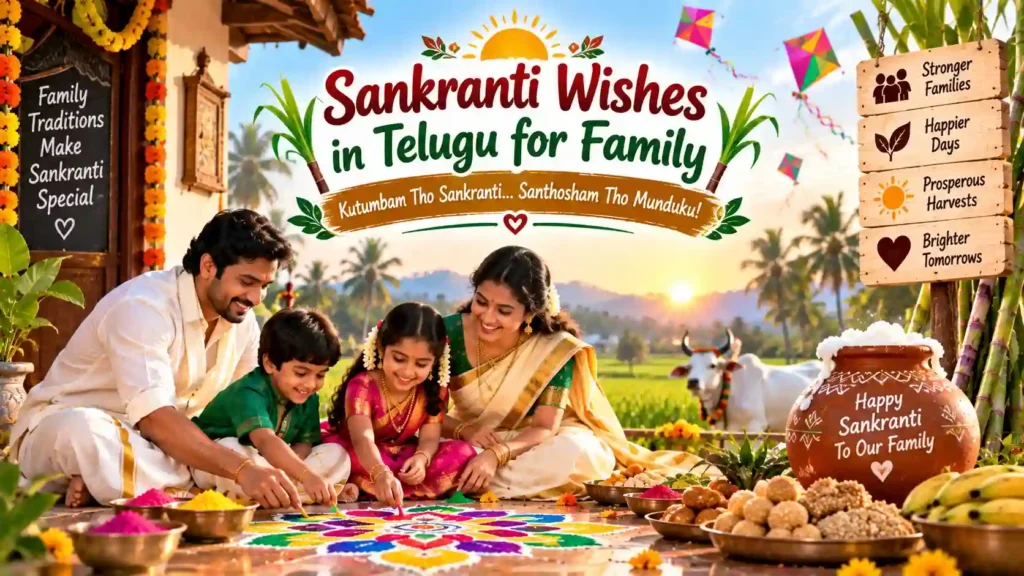 Sankranti Wishes in Telugu for Family