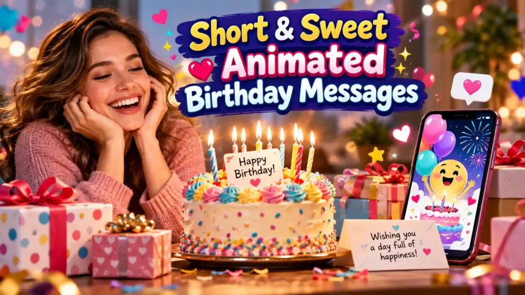 Short & Sweet Animated Birthday Messages