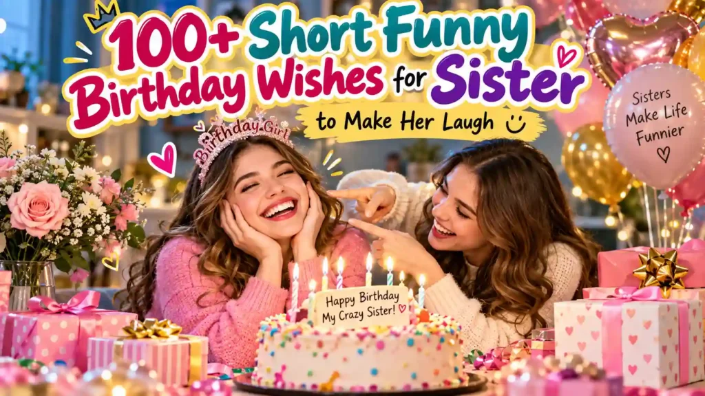 short funny birthday wishes for sister