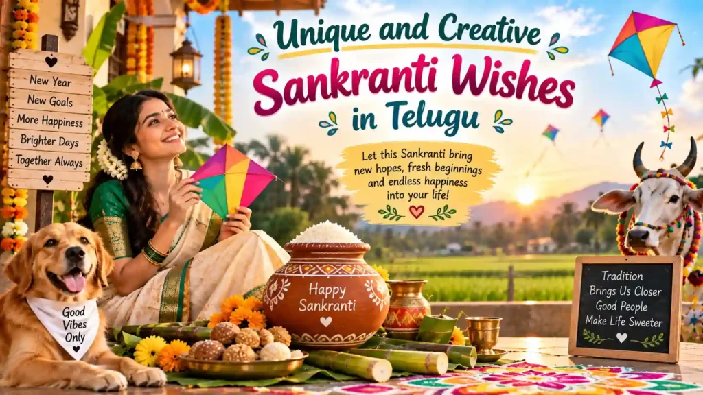 Unique and Creative Sankranti Wishes in Telugu