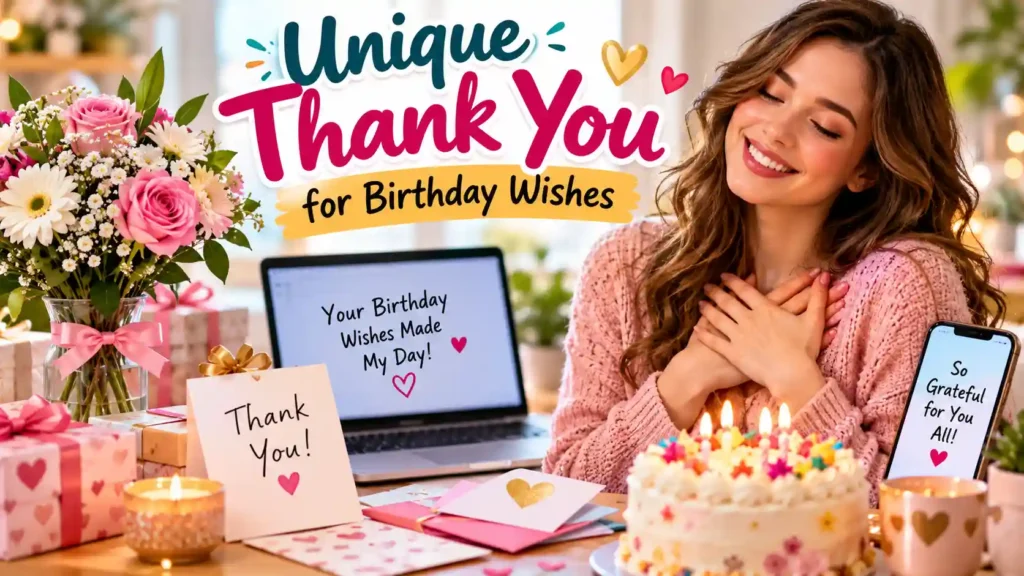 Unique Thank You for Birthday Wishes