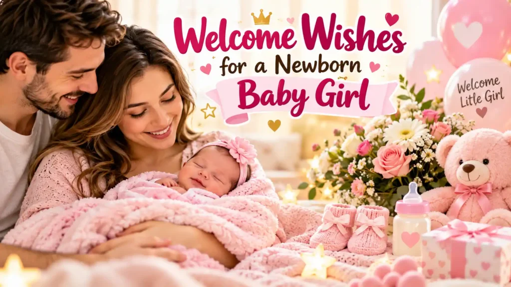 Welcome Wishes for a Newborn Baby Girl