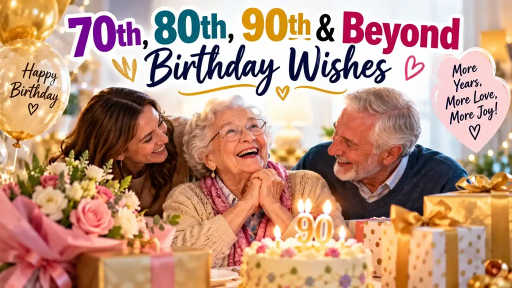 70th, 80th, 90th & Beyond Birthday Wishes