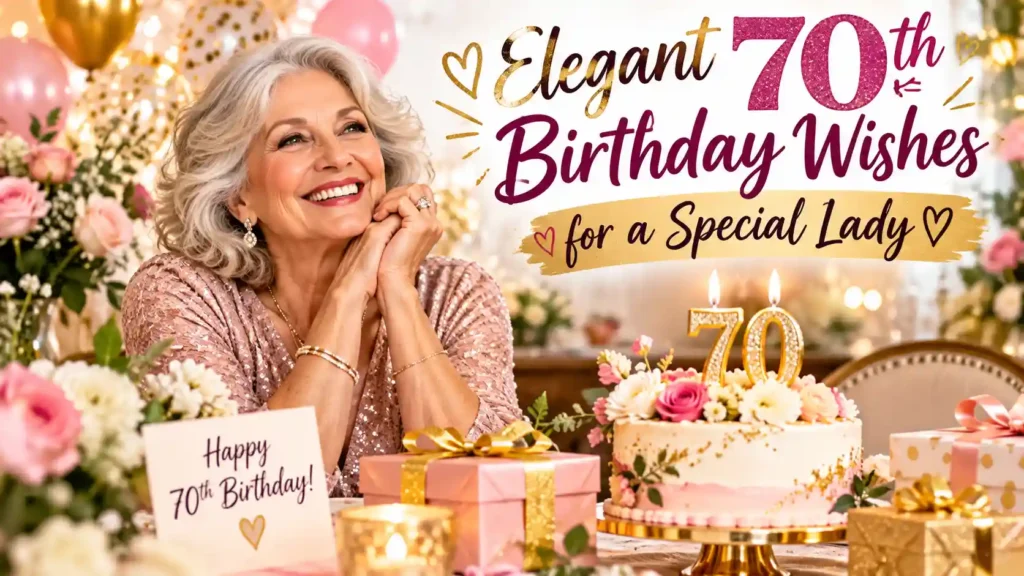 Elegant 70th Birthday Wishes for a Special Lady
