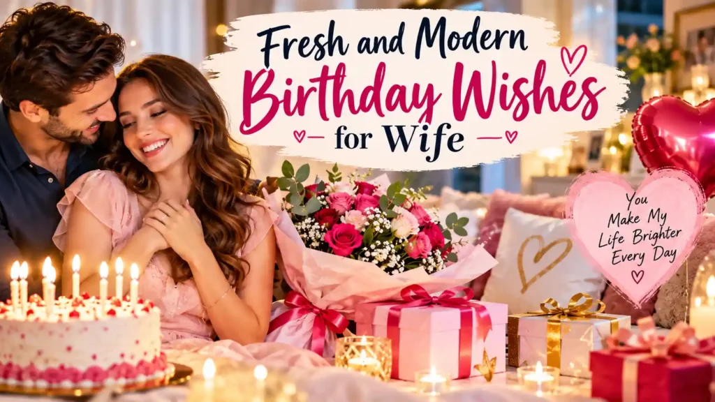 Fresh and Modern Birthday Wishes for Wife
