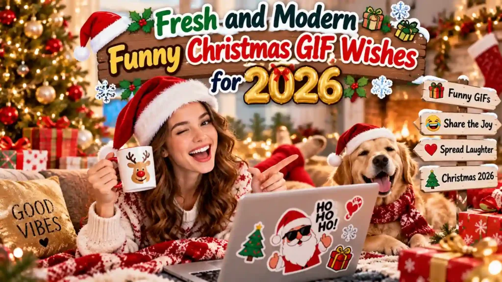 Fresh and Modern Funny Christmas GIF Wishes for 2026