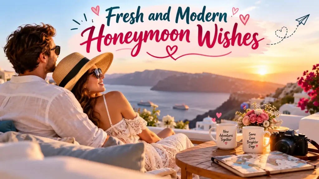 Fresh and Modern Honeymoon Wishes