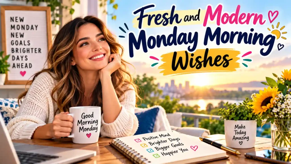 Fresh and Modern Monday Morning Wishes