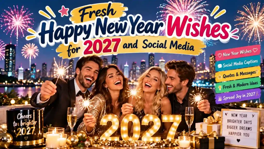  Fresh Happy New Year Wishes for 2027 and Social Media