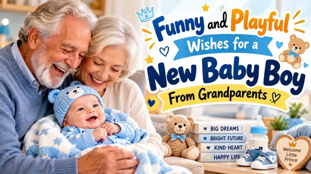 Funny and Playful Wishes for a New Baby Boy From Grandparents