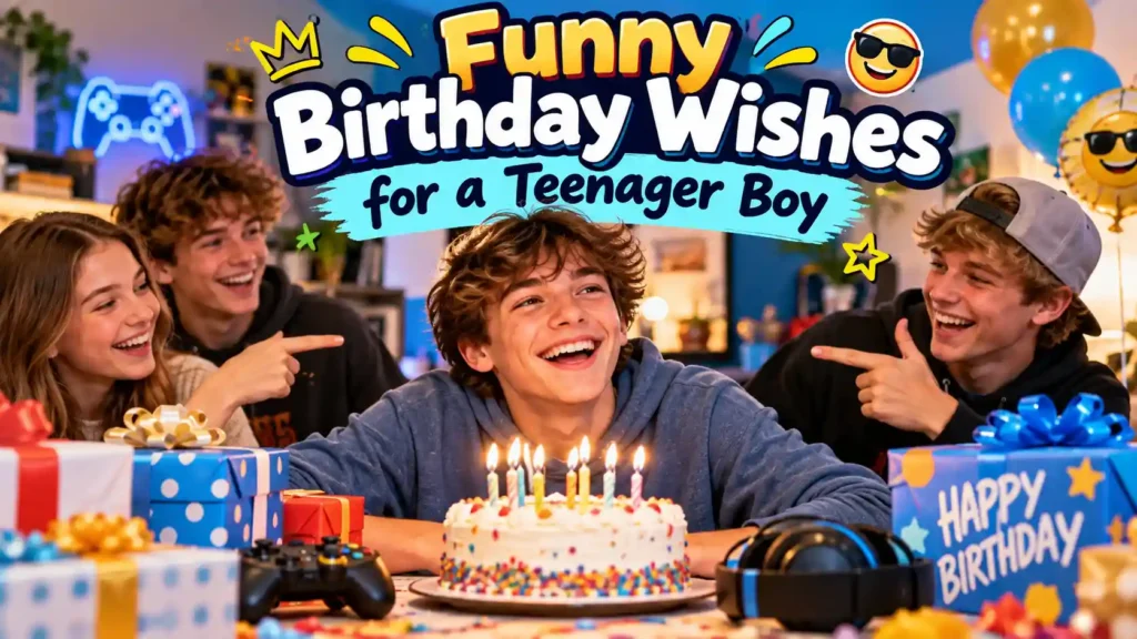 Funny Birthday Wishes for a Teenager Boy