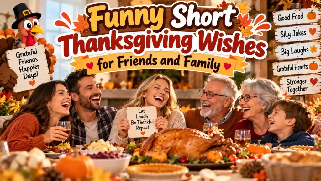 Funny Short Thanksgiving Wishes for Friends and Family