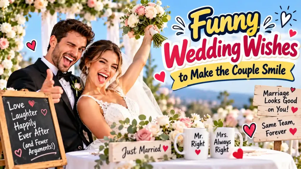 Funny Wedding Wishes to Make the Couple Smile