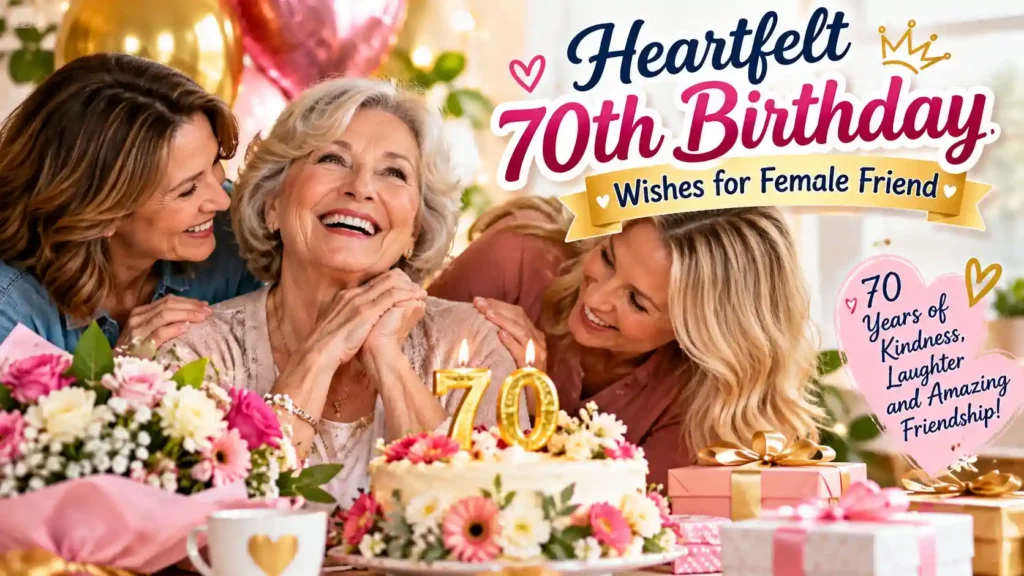 Heartfelt 70th Birthday Wishes for Female Friend