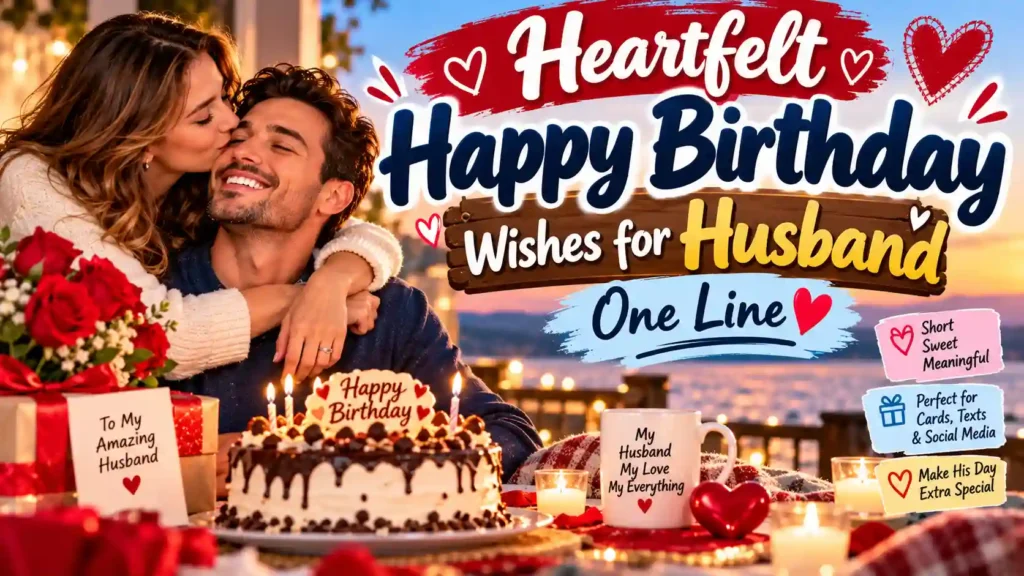 Heartfelt Happy Birthday Wishes for Husband One Line