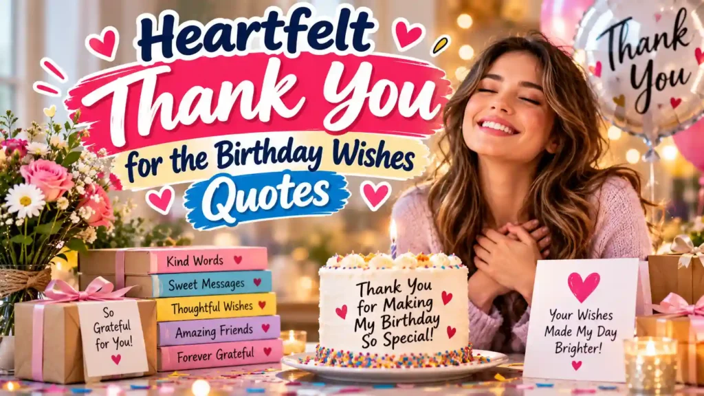 Heartfelt Thank You for the Birthday Wishes Quotes