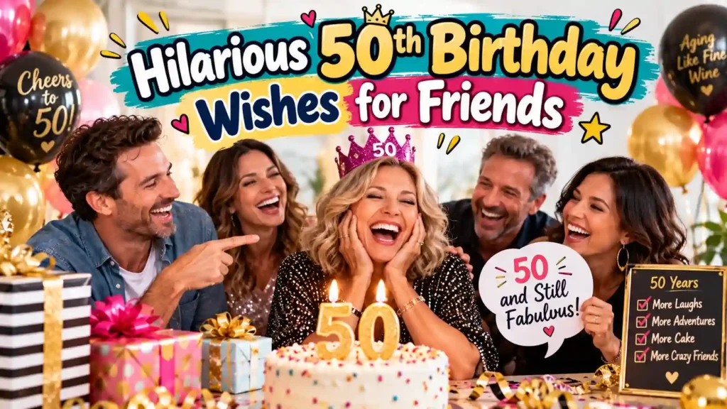 Hilarious 50th Birthday Wishes for Friends