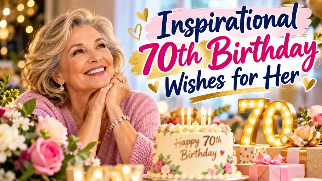  Inspirational 70th Birthday Wishes for Her