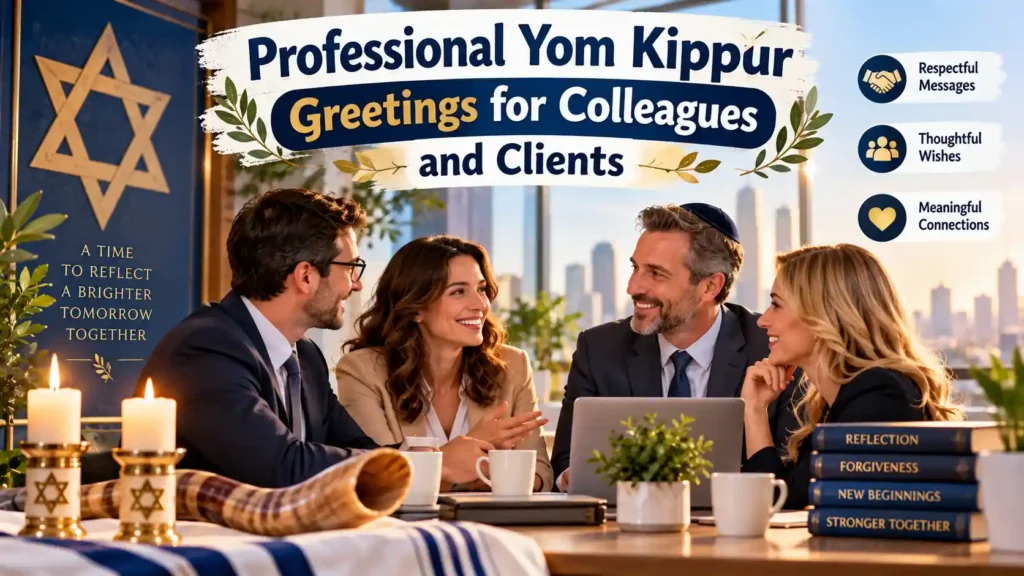 Professional Yom Kippur Greetings for Colleagues and Clients